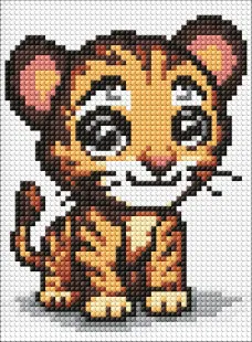 Алмазна мозаїка без підрамника - Маленький хижак ©art_selena_ua