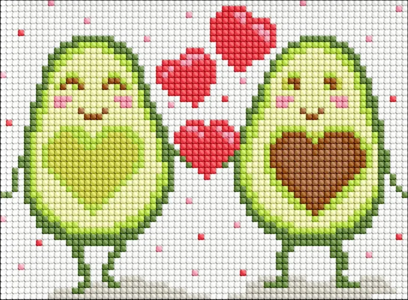 Diamond mosaic without frame - Soulmates in love ©Mariia Davydova