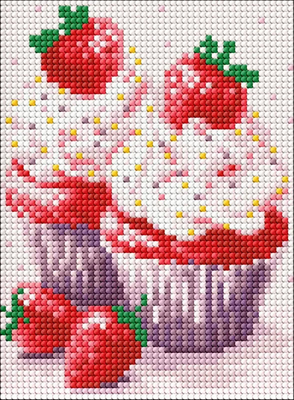 Алмазна мозаїка без підрамника - Апетитний десерт ©Mariia Davydova