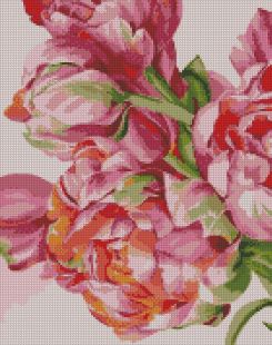 Diamond Mosaic - Capricious peonies