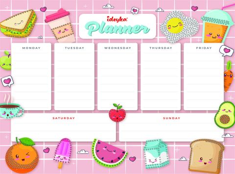 Magnetic planner with diamond mosaic - Products ©art_selena_ua