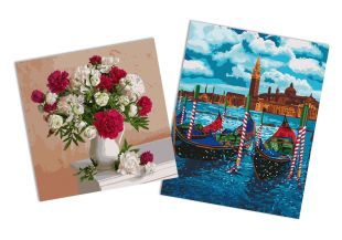 Sets of paintings - "Venetian taxi " & "Flowers of inspiration"