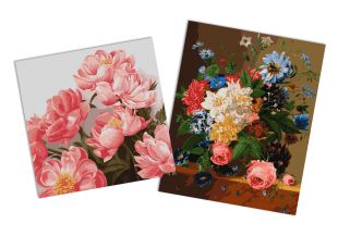 Sets of paintings - "Fantasies of the garden" & "Pink peonies bouquet"