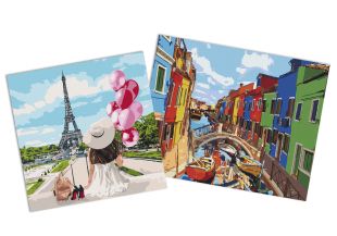 Sets of paintings - "City colors " & "Walking along the streets of Paris "