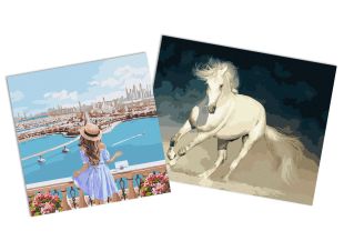 Sets of paintings - "White grace" & "Admiring the views "