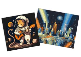 Sets of paintings - "Rays of the metropolis" & "Space melodies"