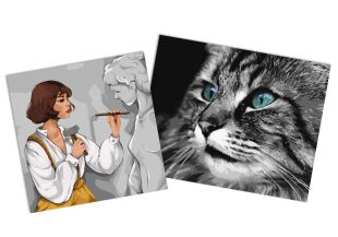 Sets of paintings - "Emerald look" & "Creative person"