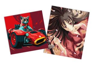 Sets of paintings - "The mysterious geisha" & "Life is at a high speed"
