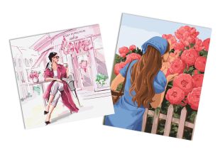 Sets of paintings - "Fragrant peonies" & "The style of the metropolis"