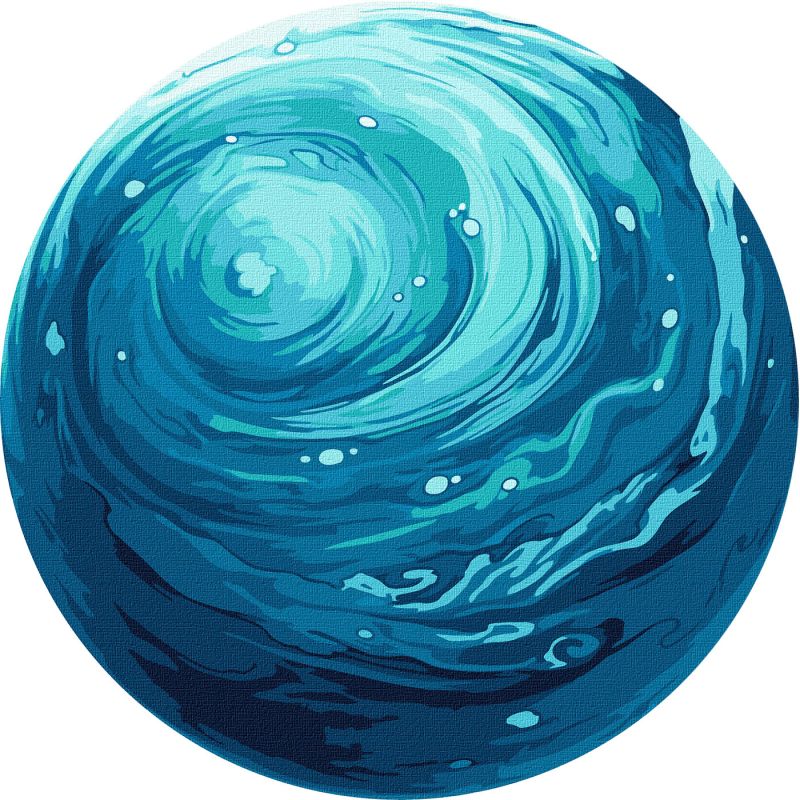 Painting by numbers - Planet Inspiration Glow Art with illumination