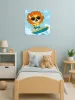 Painting by numbers - Summer. A lion catches a wave ©art_selena_ua