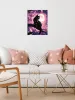 Painting by numbers - A magical cat among the cherry trees with metallic paints ©art_selena_ua