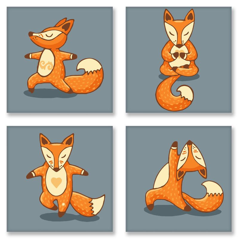 Set for painting on the numbers polyptych - Yoga-fox