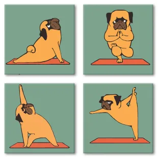 Набір для розпису за номерами "поліптих" - Yoga-dog