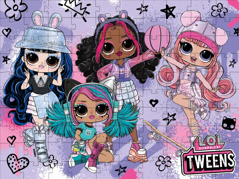 Puzzles L.O.L. Surprise! Tweens Skate Dance, 100 pieces
