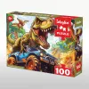 Puzzles Tyrannosaurus on a Jeep, 100 pieces ©art_selena_ua