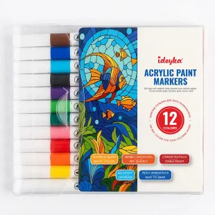 Набір акрилових маркерів, 12 шт