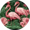 Painting by numbers - Flamingos in flowers ©art_selena_ua