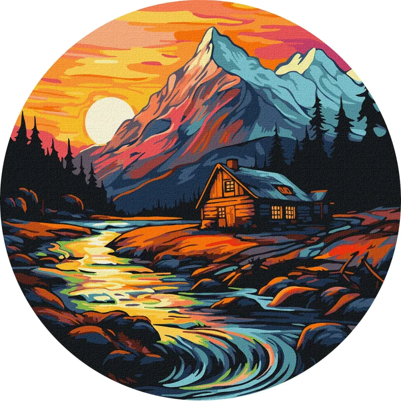 Painting by numbers - Cottage by the stream ©art_selena_ua