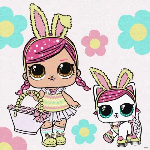 Картина за номерами - L.O.L. Surprise! Spring Bling Hops with Kittea