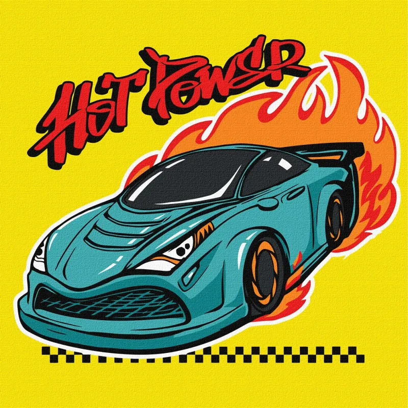 Painting by numbers - Car racing