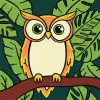 Painting by numbers - Tropical owl ©art_selena_ua