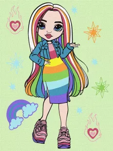 Картина за номерами - Rainbow High Amaya Raine