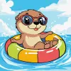 Painting by numbers - Summer. Summer otter ©art_selena_ua