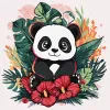 Painting by numbers - Panda in the tropics ©art_selena_ua