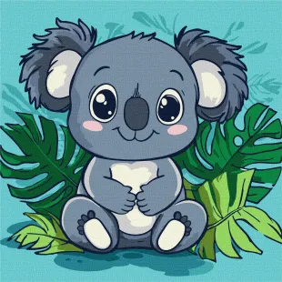 Painting by numbers - A cheerful koala ©art_selena_ua
