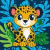 Painting by numbers - A cheerful leopard ©art_selena_ua