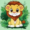 Painting by numbers - A cheerful lion cub ©art_selena_ua