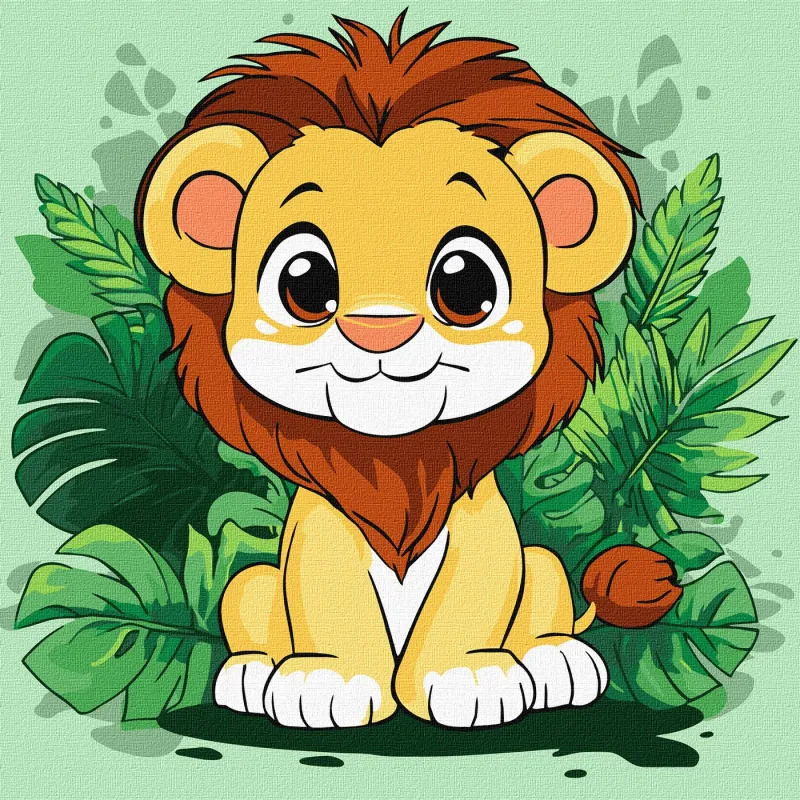 Painting by numbers - A cheerful lion cub ©art_selena_ua
