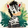 Painting by numbers - A cheerful zebra ©art_selena_ua