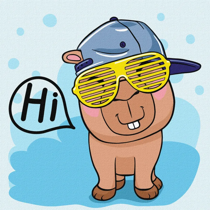 Painting by numbers - Hi, Capybara