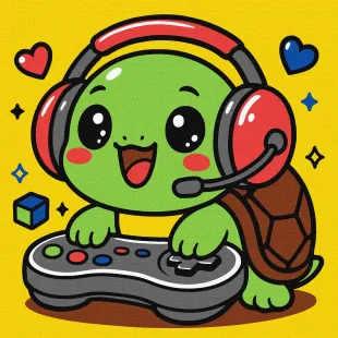 Painting by numbers - Turtle gamer ©art_selena_ua