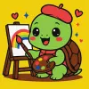 Painting by numbers - Turtle artist ©art_selena_ua