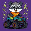 Painting by numbers - Raccoon on a car ©art_selena_ua
