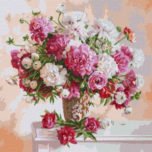 Painting by numbers - Inspired by peonies (big) ©Ira Volkova