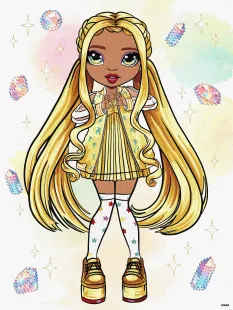 Картина за номерами - Rainbow High. Sunny з голограмними стразами (AB)