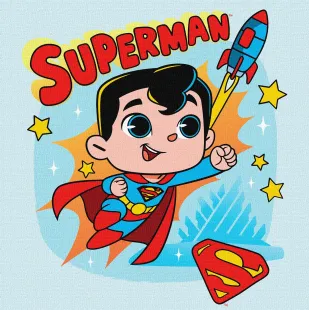 Картина за номерами - Superman: Політ до зірок ©Warner Bros.