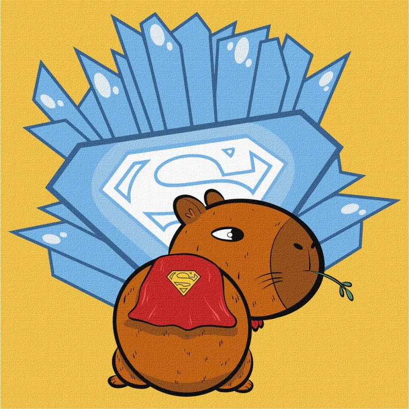 Painting by numbers - Capybara - Superman ©Warner Bros.