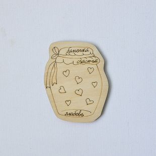 Фігурка з фанери - Баночка щастя любов