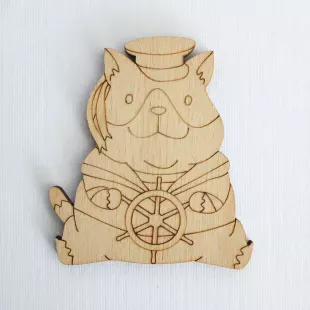 Figure from plywood - Sailor cat