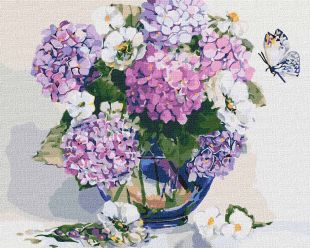 Painting by numbers - Gorgeous hydrangea 