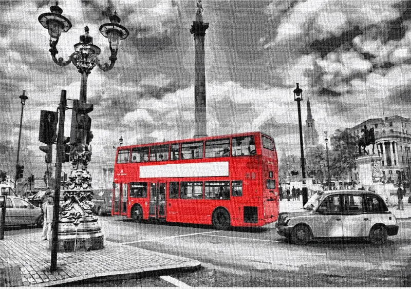 Painting by numbers - Bright bus 