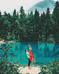 Painting by numbers - A date by the lake