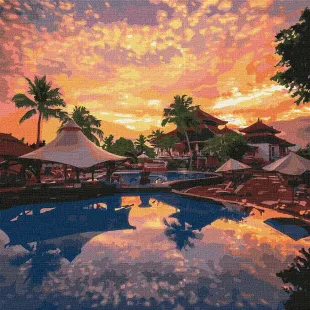 Painting by numbers - A paradise-like evening 