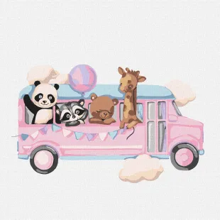 Painting by numbers - The cheerful bus ©tanya_bonya