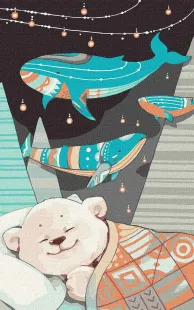 Painting by numbers - Sweet bear dreams 